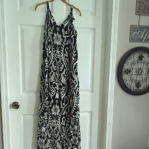 MSK Black and White Spaghetti Strap  Dress